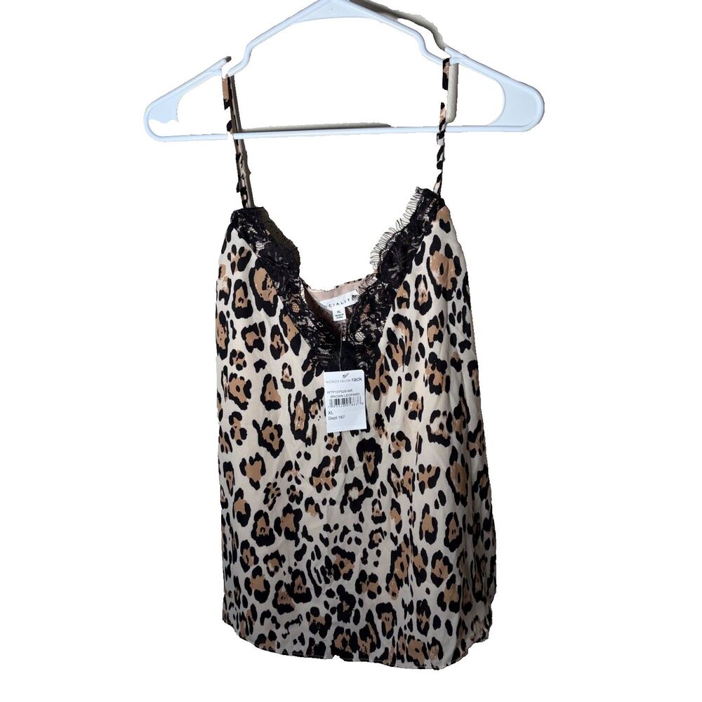 Socialite Tank Top Women's XL V-Neck Lace Sleeveless Casual Artsy Cami NWT - Picture 1 of 9